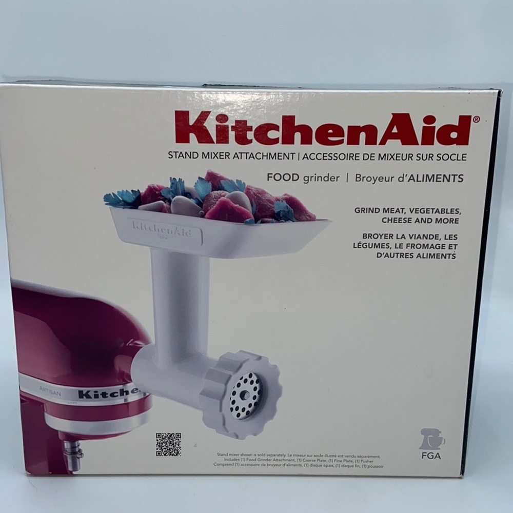 KitchenAid Stand Mixer Food Grinder Attachment Accessory White FGA-2